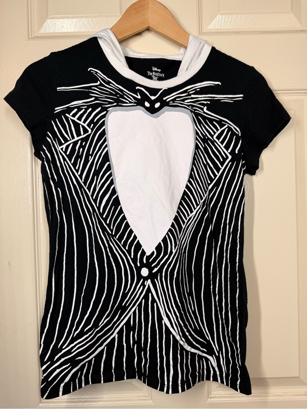 Disney Nightmare Before Christmas Jack T Shirt W/hood Youth S